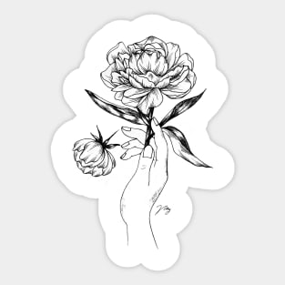 Catching Flowers Sticker